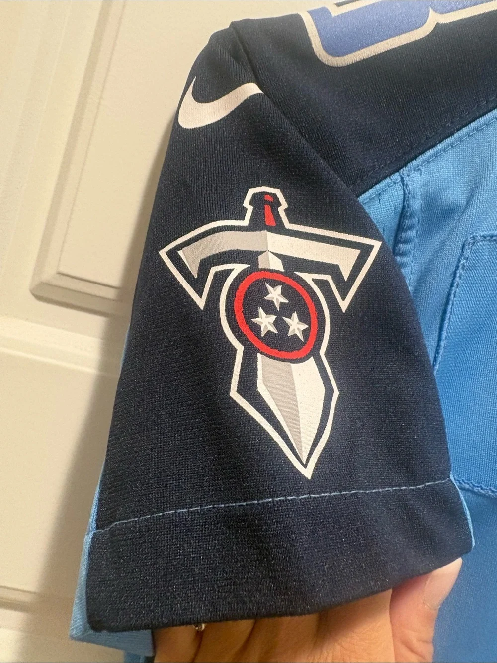 Youth Marcus Mariota Tennessee Titans On Field Blue Jersey #8 Size Youth Small